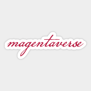 Magentaverse Typography Viva Magenta Script Sticker